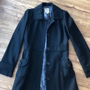 Black Knee-Length Peacoat